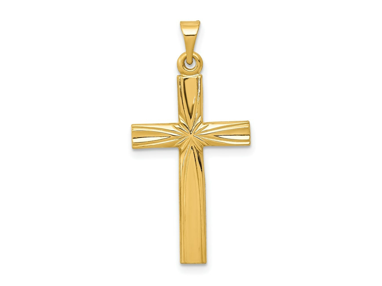 FJC Finejewelers 14 kt Yellow Gold Polished Latin Cross Charm 31 x 15 mm