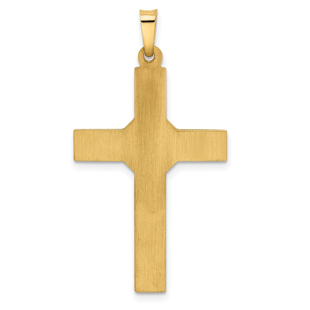 FJC Finejewelers 14 kt Two Tone Gold Hollow Polished Center X Crucifix 35 x 19 mm