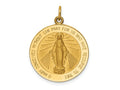 FJC Finejewelers 14 kt Yellow Gold Solid Polished/Satin Large Round Miraculous Medal 27 x 21 mm