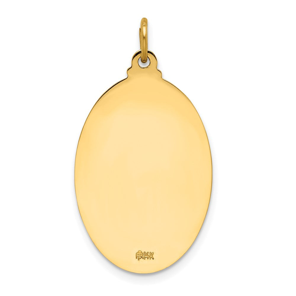 FJC Finejewelers 14 kt Yellow Gold Solid Polished/Satin Oval St. Anthony Medal 29 x 16 mm