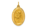 FJC Finejewelers 14 kt Yellow Gold Solid Polished/Satin Oval St. Anthony Medal 29 x 16 mm