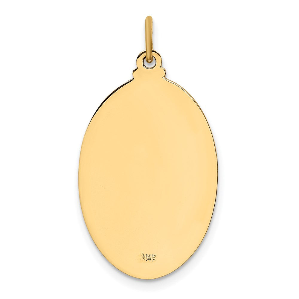 FJC Finejewelers 14 kt Yellow Gold Solid Polished/Satin Oval St. Joseph Medal 29 x 16 mm