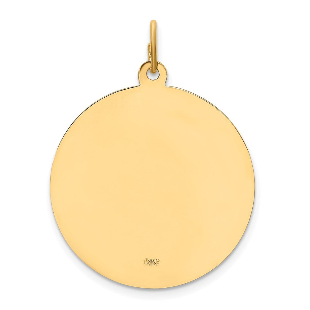 FJC Finejewelers 14 kt Yellow Gold Solid Polished/Satin Large Round St. Joseph Medal 31 x 24 mm