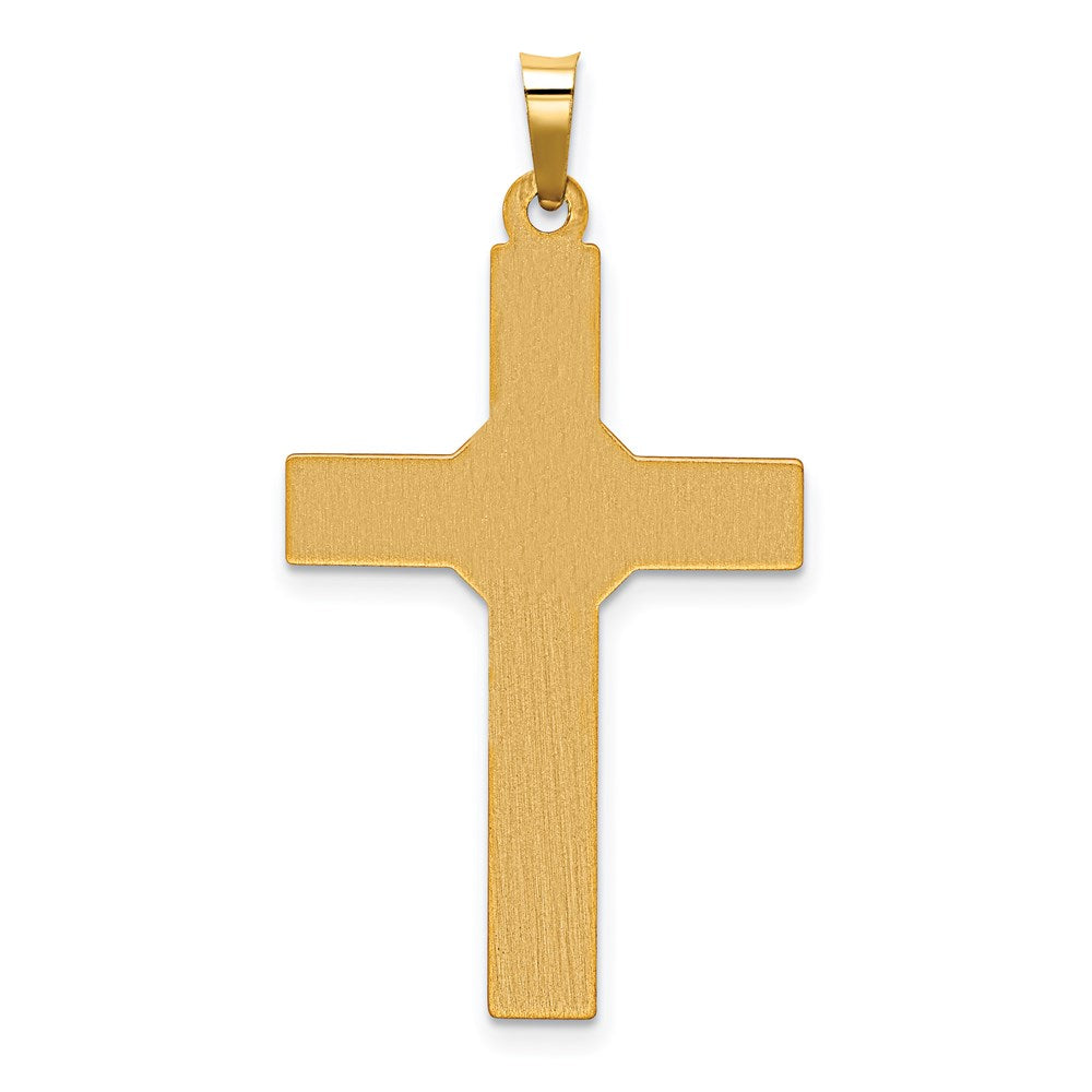 FJC Finejewelers 14 kt Yellow Gold Hollow Polished Center X Cross 36 x 19 mm