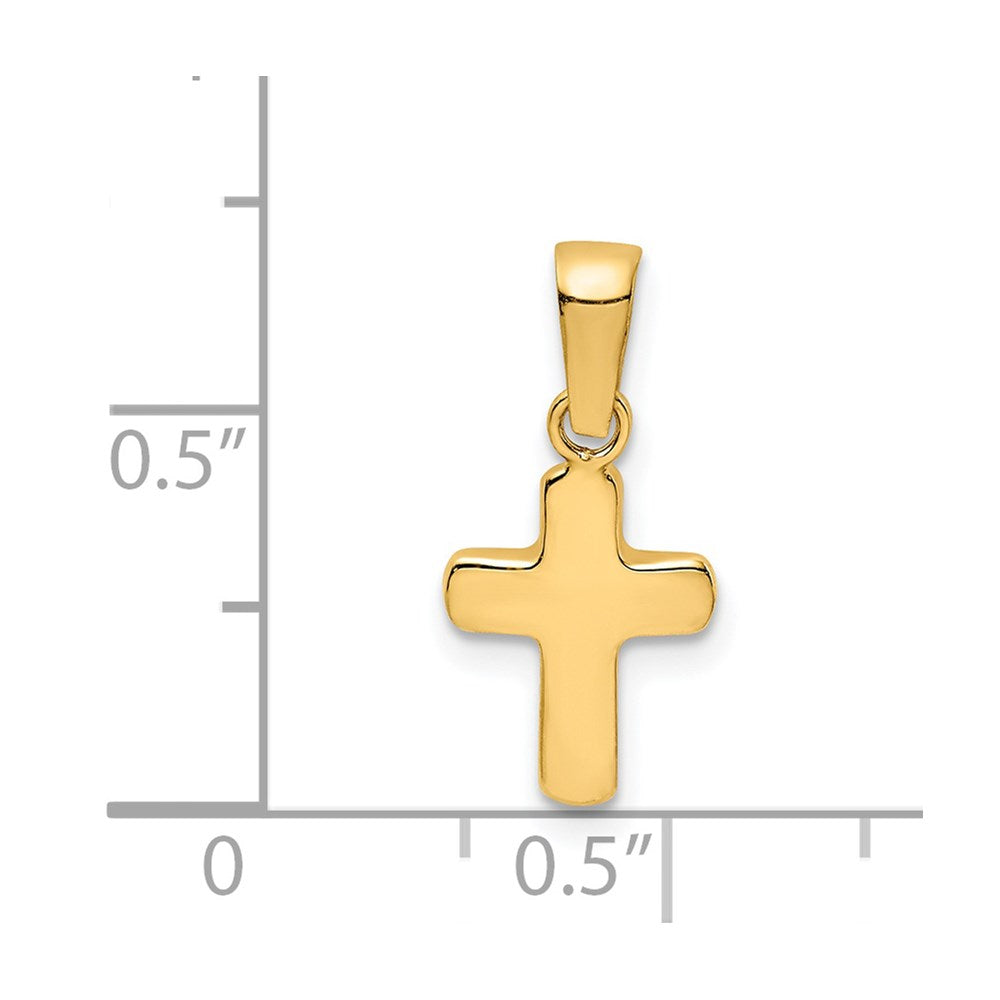 FJC Finejewelers 14 kt Yellow Gold Polished Hollow Latin Cross Charm 18 x 9 mm