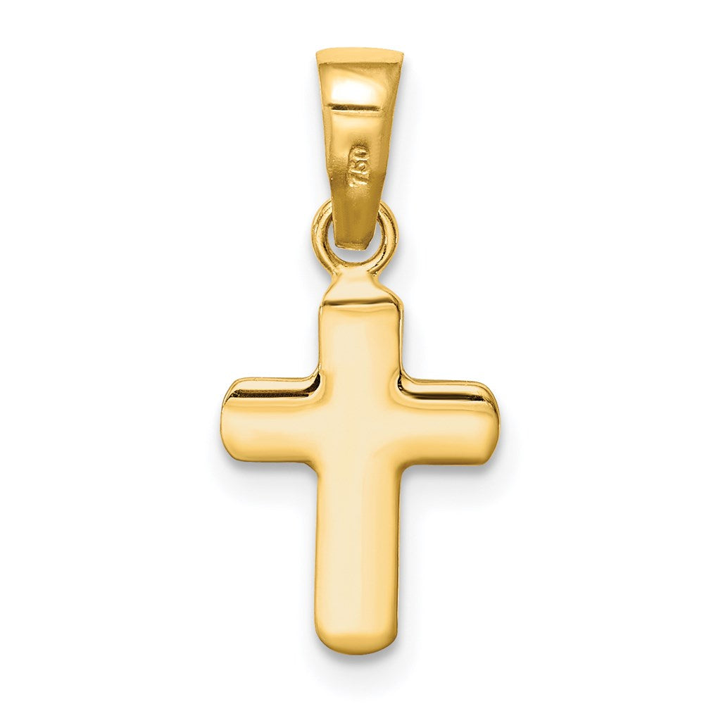 FJC Finejewelers 14 kt Yellow Gold Polished Hollow Latin Cross Charm 18 x 9 mm