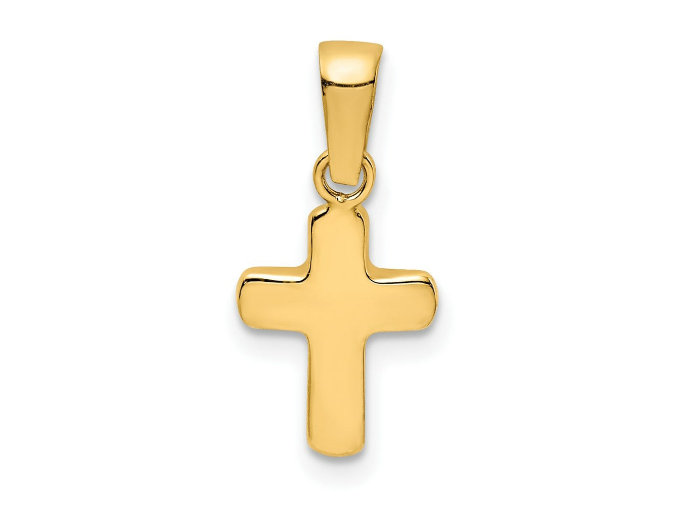 FJC Finejewelers 14 kt Yellow Gold Polished Hollow Latin Cross Charm 18 x 9 mm