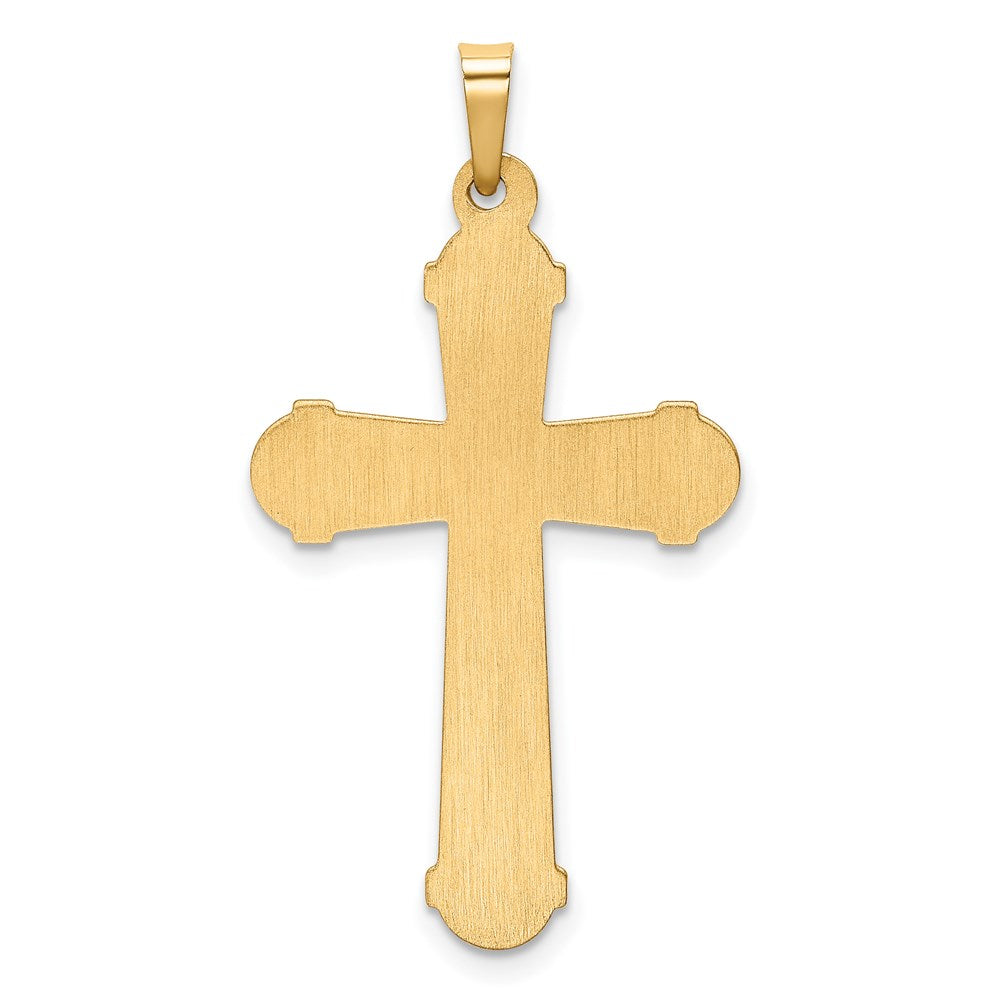 FJC Finejewelers 14 kt Two Tone Gold Hollow Polished Cross with Center Cross 35 mm