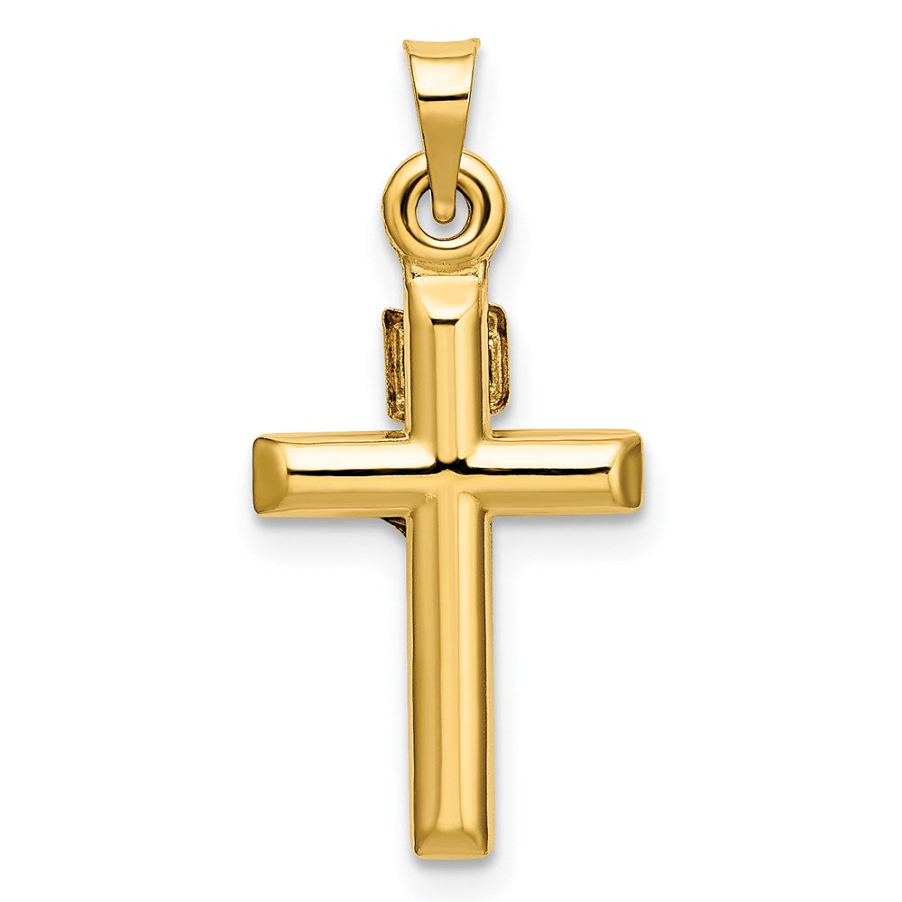 FJC Finejewelers 14 kt Yellow Gold Hollow Crucifix Charm 24 x 11 mm