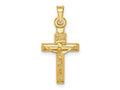 FJC Finejewelers 14 kt Yellow Gold Hollow Crucifix Charm 24 x 11 mm