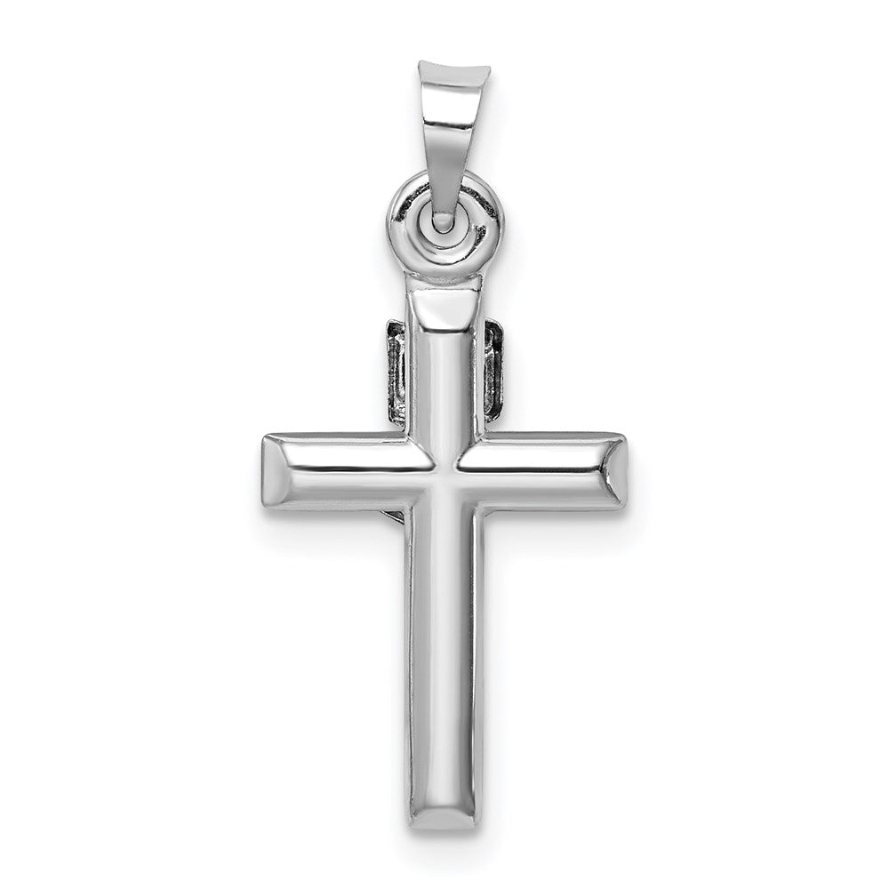 FJC Finejewelers 14 kt White Gold Hollow Crucifix Cross Charm 24 mm x 11 mm