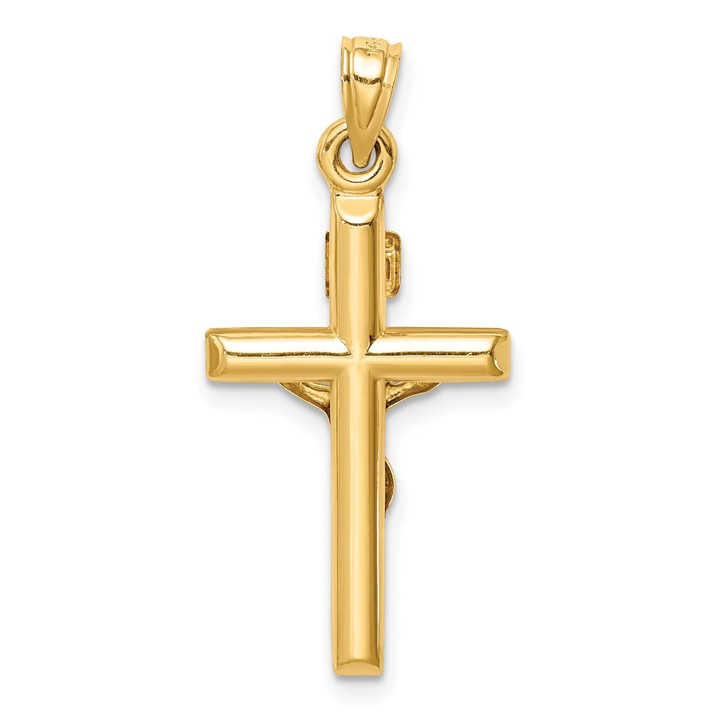 FJC Finejewelers 14 kt Yellow Gold Hollow Crucifix Charm 30 x 15 mm