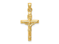 FJC Finejewelers 14 kt Yellow Gold Hollow Crucifix Charm 30 x 15 mm
