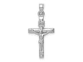 FJC Finejewelers 14 kt White Gold Hollow Crucifix Cross Charm 30 mm x 15 mm