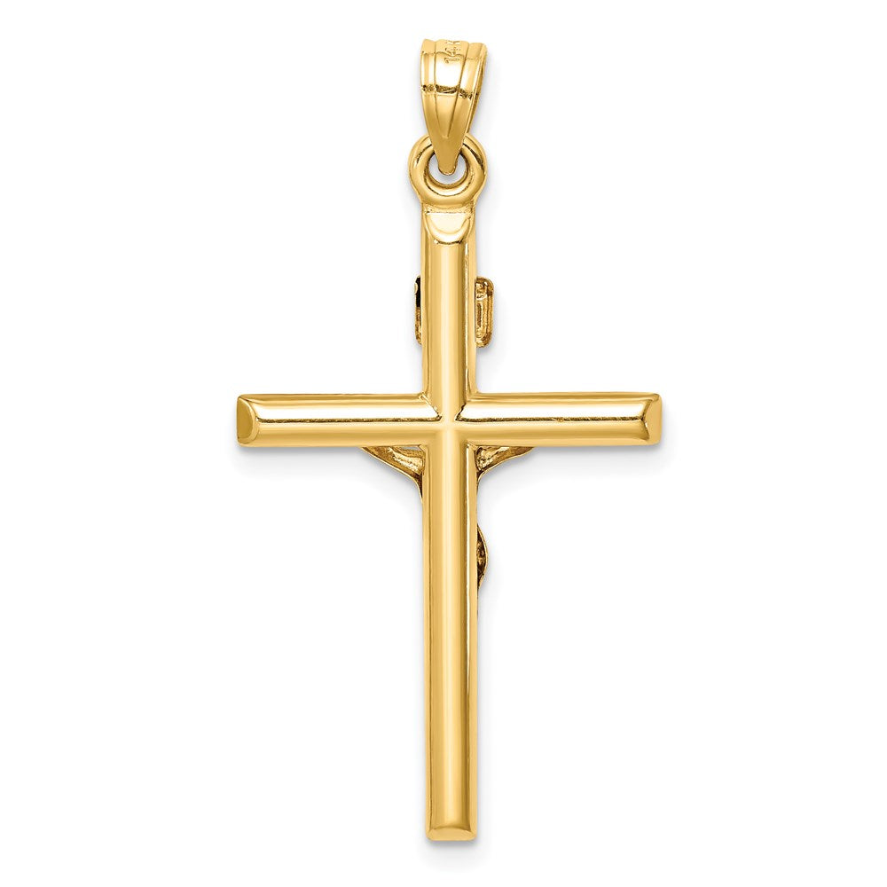 FJC Finejewelers 14 kt Yellow Gold Hollow Crucifix Charm 36 x 20 mm
