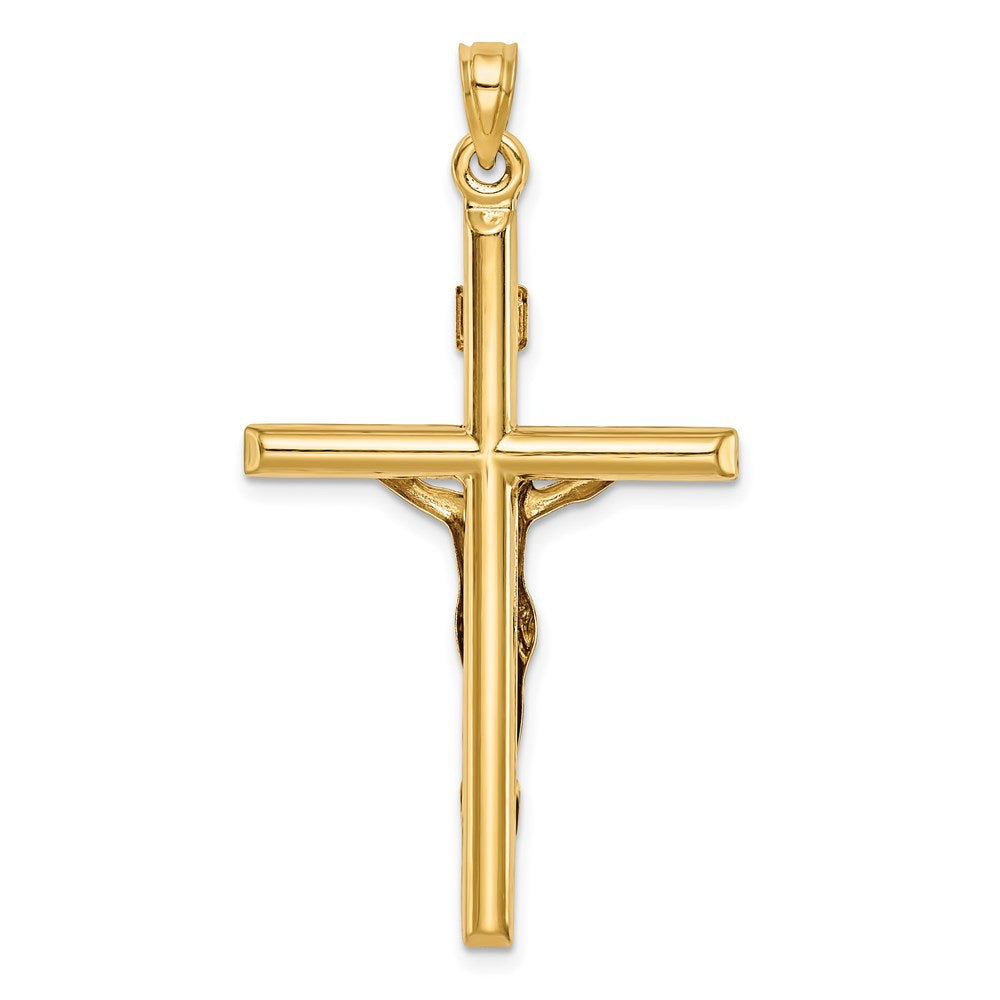 FJC Finejewelers 14 kt Yellow Gold Hollow Crucifix Charm 43 x 24 mm