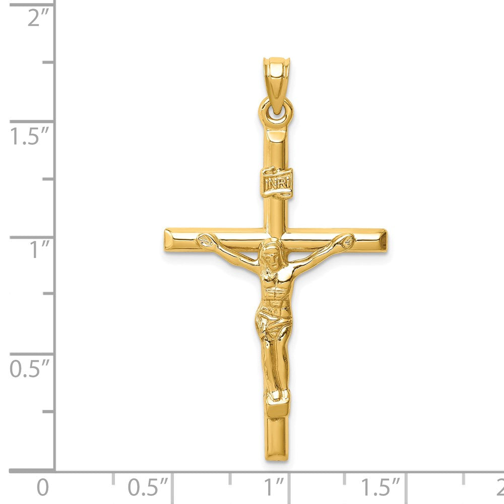 FJC Finejewelers 14 kt Yellow Gold Hollow Crucifix Charm 43 x 24 mm