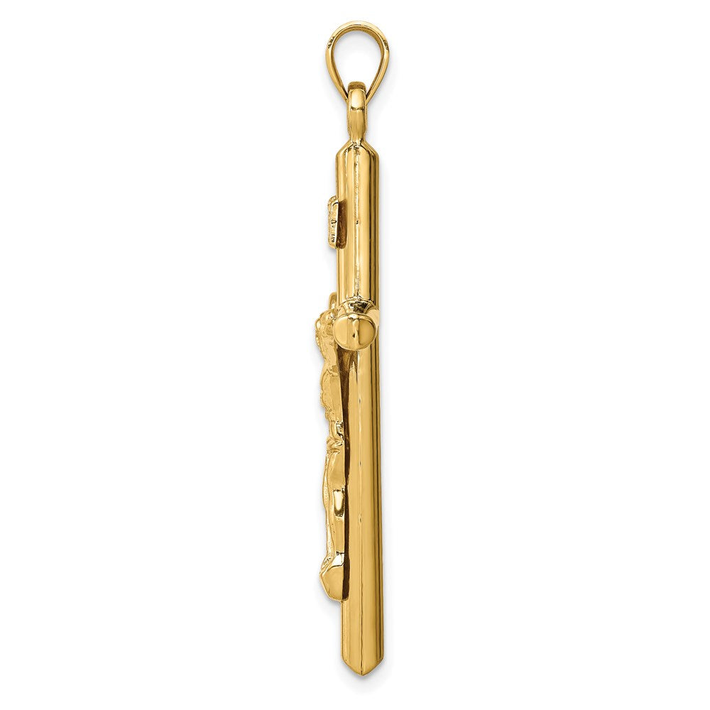 FJC Finejewelers 14 kt Yellow Gold Hollow Crucifix Charm 43 x 24 mm