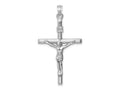 FJC Finejewelers 14 kt White Gold Hollow Crucifix Cross Charm 43 mm x 24 mm