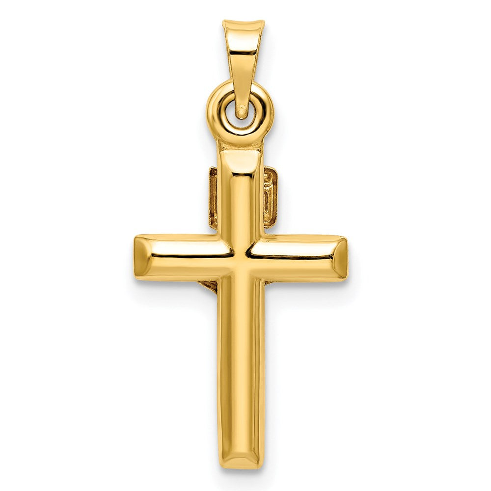 FJC Finejewelers 14 kt Two Tone Gold Hollow Crucifix Charm 23 x 11 mm