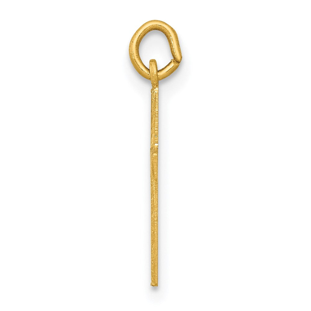 FJC Finejewelers 14 kt Yellow Gold Heart Cross Charm 19 x 10 mm