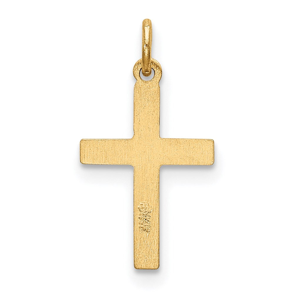 FJC Finejewelers 14 kt Yellow Gold Heart Cross Charm 19 x 10 mm
