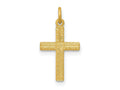 FJC Finejewelers 14 kt Yellow Gold Heart Cross Charm 19 x 10 mm