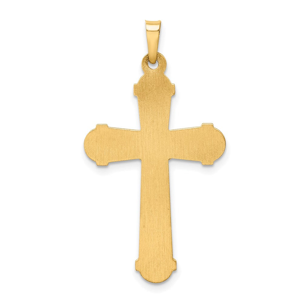FJC Finejewelers 14 kt Two Tone Gold Hollow Polished Chevron Design Crucifix 24 x 19 mm