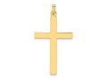 FJC Finejewelers 14 kt Yellow Gold Polished Solid Cross Charm 42 x 23 mm