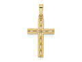 FJC Finejewelers 14 kt Yellow Gold Polished Solid Cross Charm 27 x 13 mm