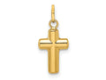 FJC Finejewelers 14 kt Yellow Gold Polished Puffed Cross Charm 17 x 8 mm