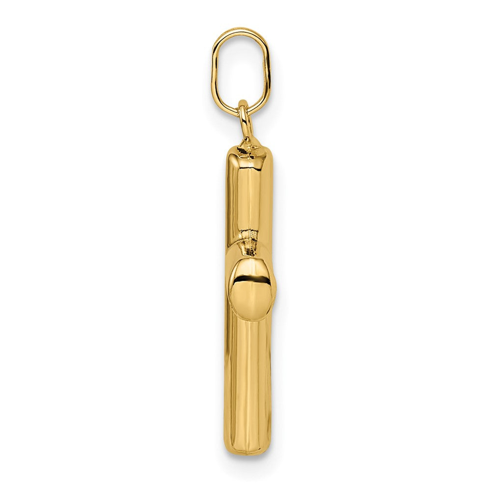 FJC Finejewelers 14 kt Yellow Gold Polished Puffed Cross Charm 25 x 14 mm