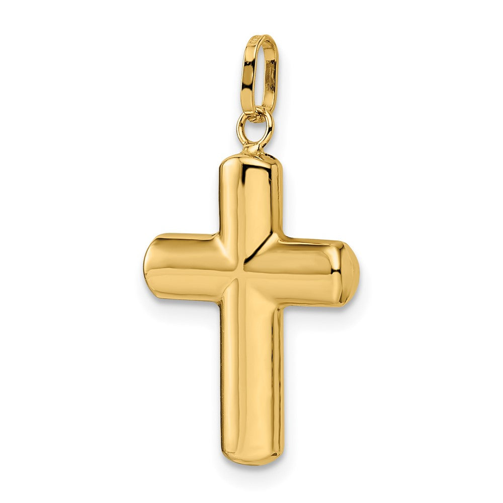 FJC Finejewelers 14 kt Yellow Gold Polished Puffed Cross Charm 25 x 14 mm