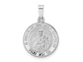 FJC Finejewelers 14 kt White Gold Polished and Satin Hollow Queen of Holy Scapular Medal 22 mm x 15 mm