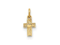 FJC Finejewelers 14 kt Yellow Gold Polished Solid Tiny Heart Cross Charm 11 x 4 mm
