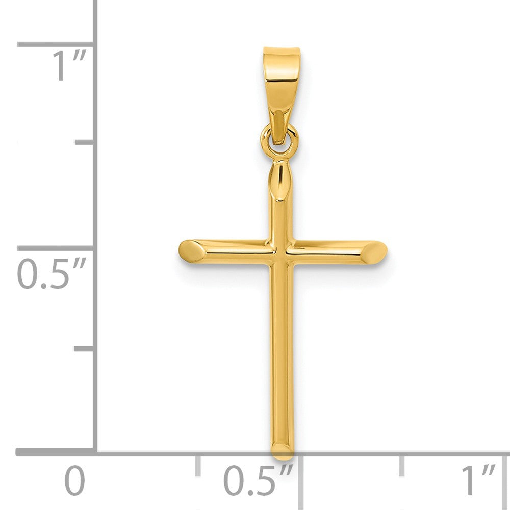FJC Finejewelers 14 kt Yellow Gold Polished Cross Charm 25 x 12 mm