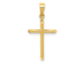 FJC Finejewelers 14 kt Yellow Gold Polished Cross Charm 25 x 12 mm