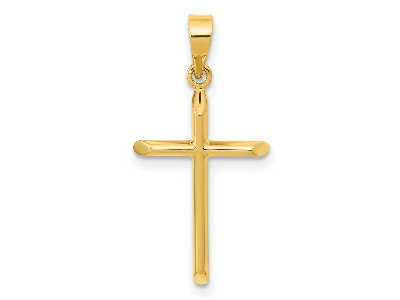 FJC Finejewelers 14 kt Yellow Gold Polished Cross Charm 25 x 12 mm
