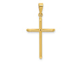FJC Finejewelers 14 kt Yellow Gold Polished Cross Charm 31 x 15 mm