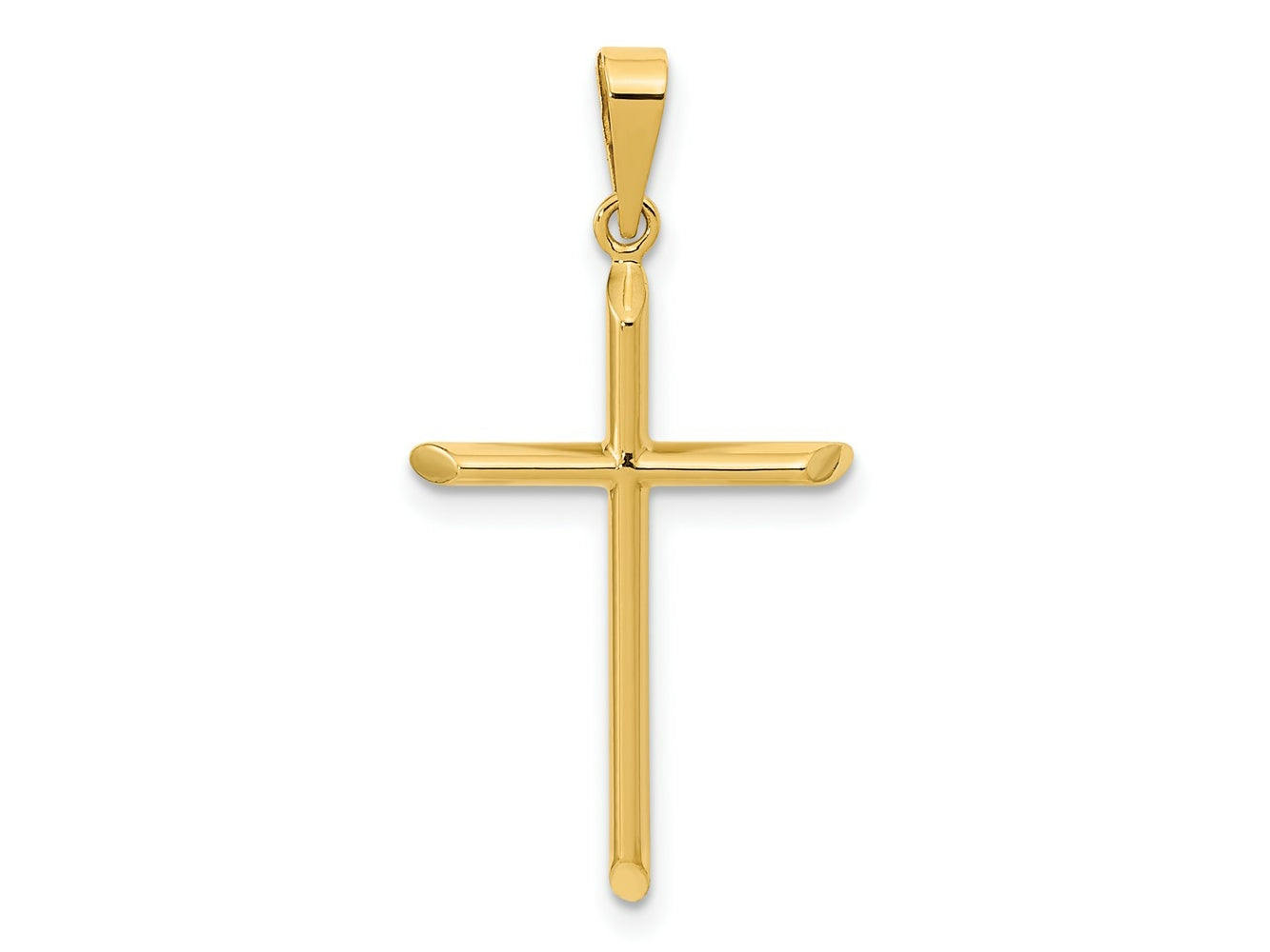 FJC Finejewelers 14 kt Yellow Gold Polished Cross Charm 31 x 15 mm