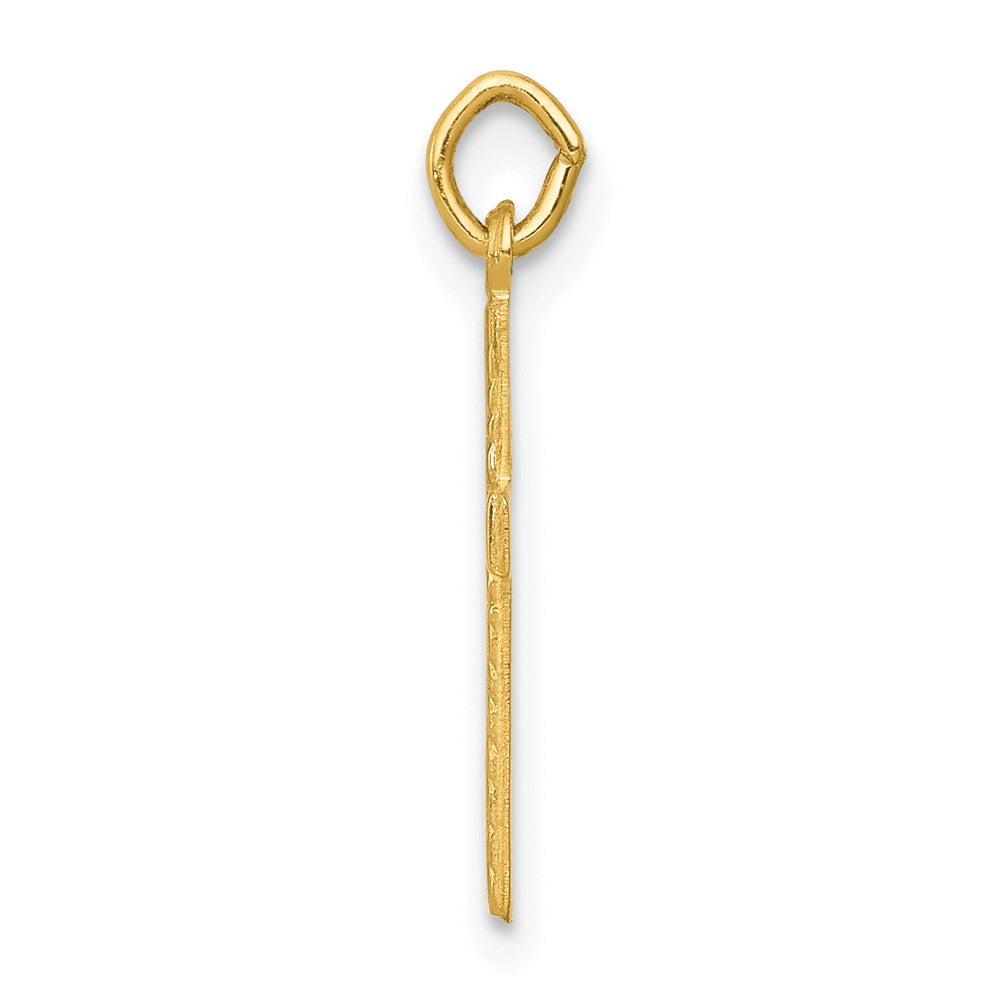 FJC Finejewelers 14 kt Yellow Gold Floral Cross Charm 18 x 10 mm