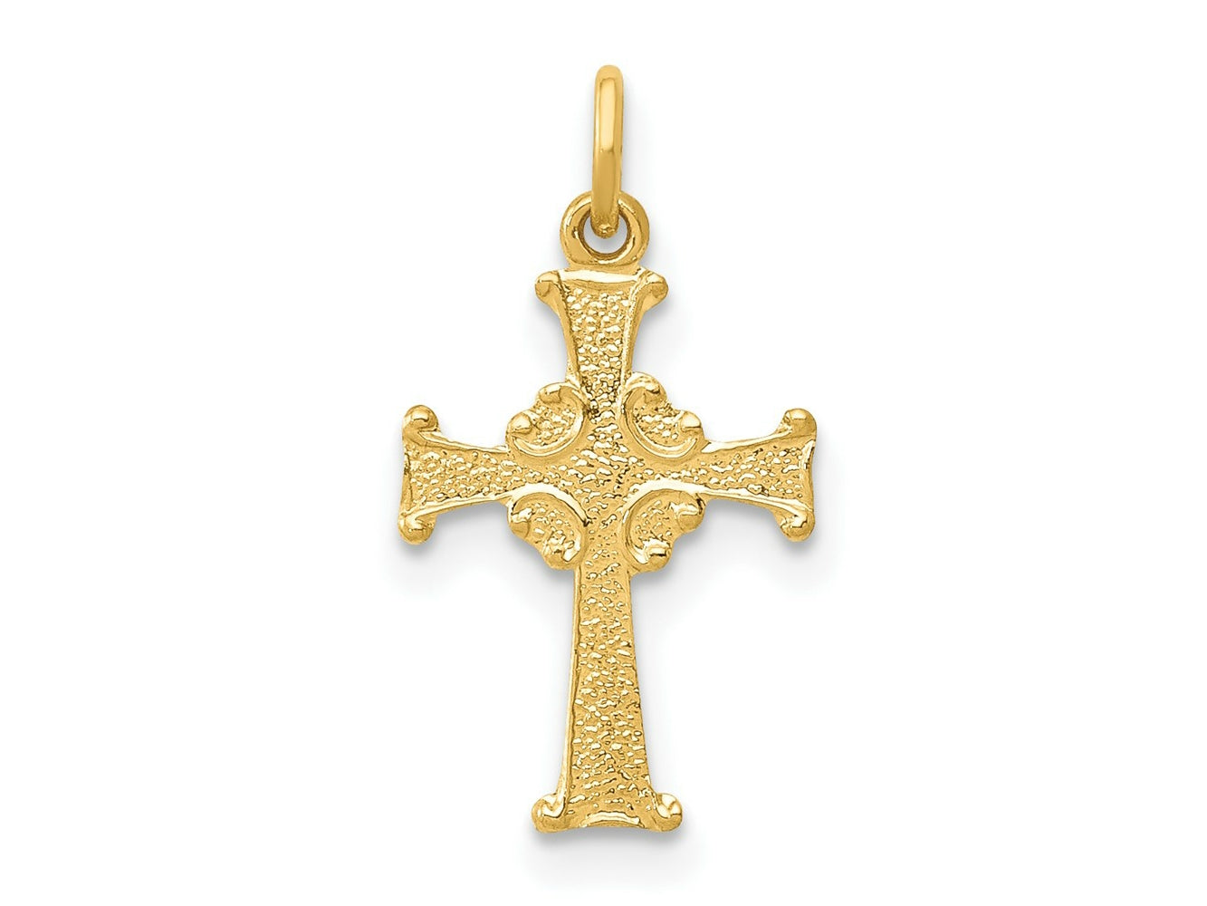 FJC Finejewelers 14 kt Yellow Gold Celtic Cross Charm 18 x 10 mm