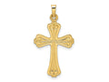 FJC Finejewelers 14 kt Yellow Gold Polished Solid Fancy Design Cross Charm 31 mm