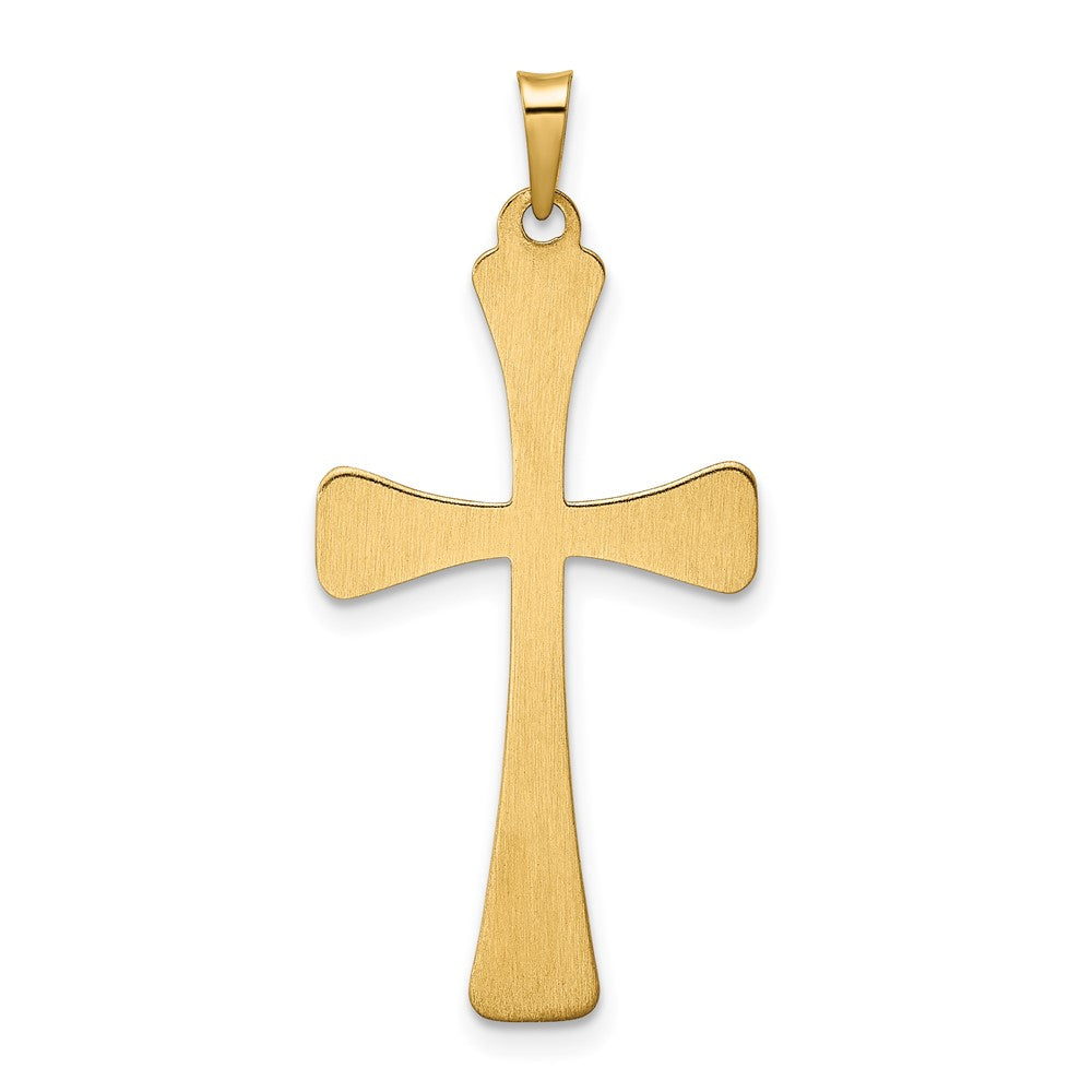 FJC Finejewelers 14 kt Yellow Gold Polished Hollow Cross Charm 36 x 17 mm