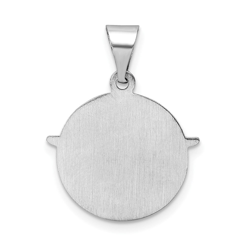 FJC Finejewelers 14 kt White Gold Polished and Satin Hollow Holy Spirit Charm 23 mm x 18 mm