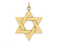 FJC Finejewelers 14 kt Yellow Gold Polished Solid Star of David Charm 36 x 29 mm