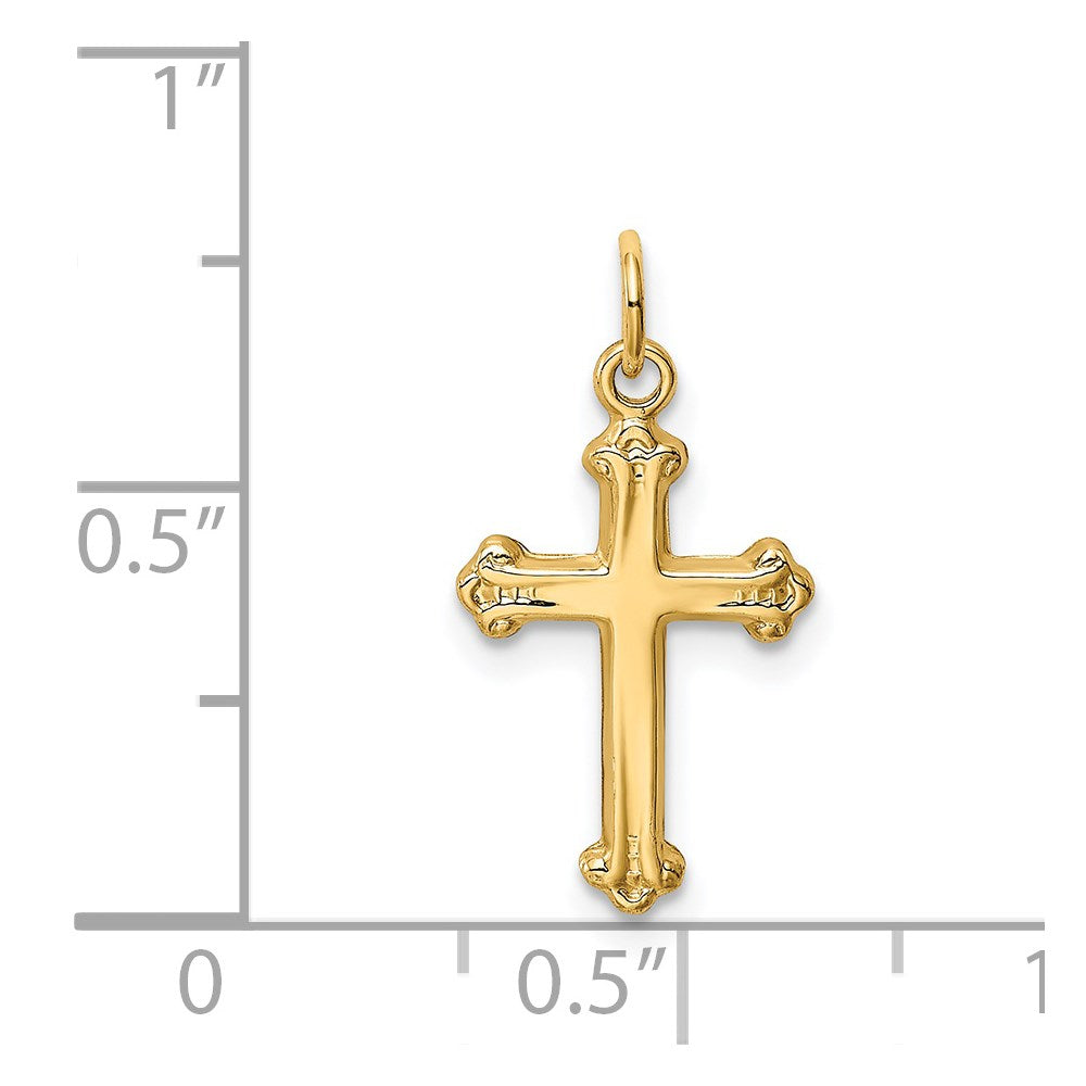FJC Finejewelers 14 kt Yellow Gold Cross Charm 22 x 12 mm