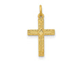 FJC Finejewelers 14 kt Yellow Gold Small Cross Charm 18 x 10 mm