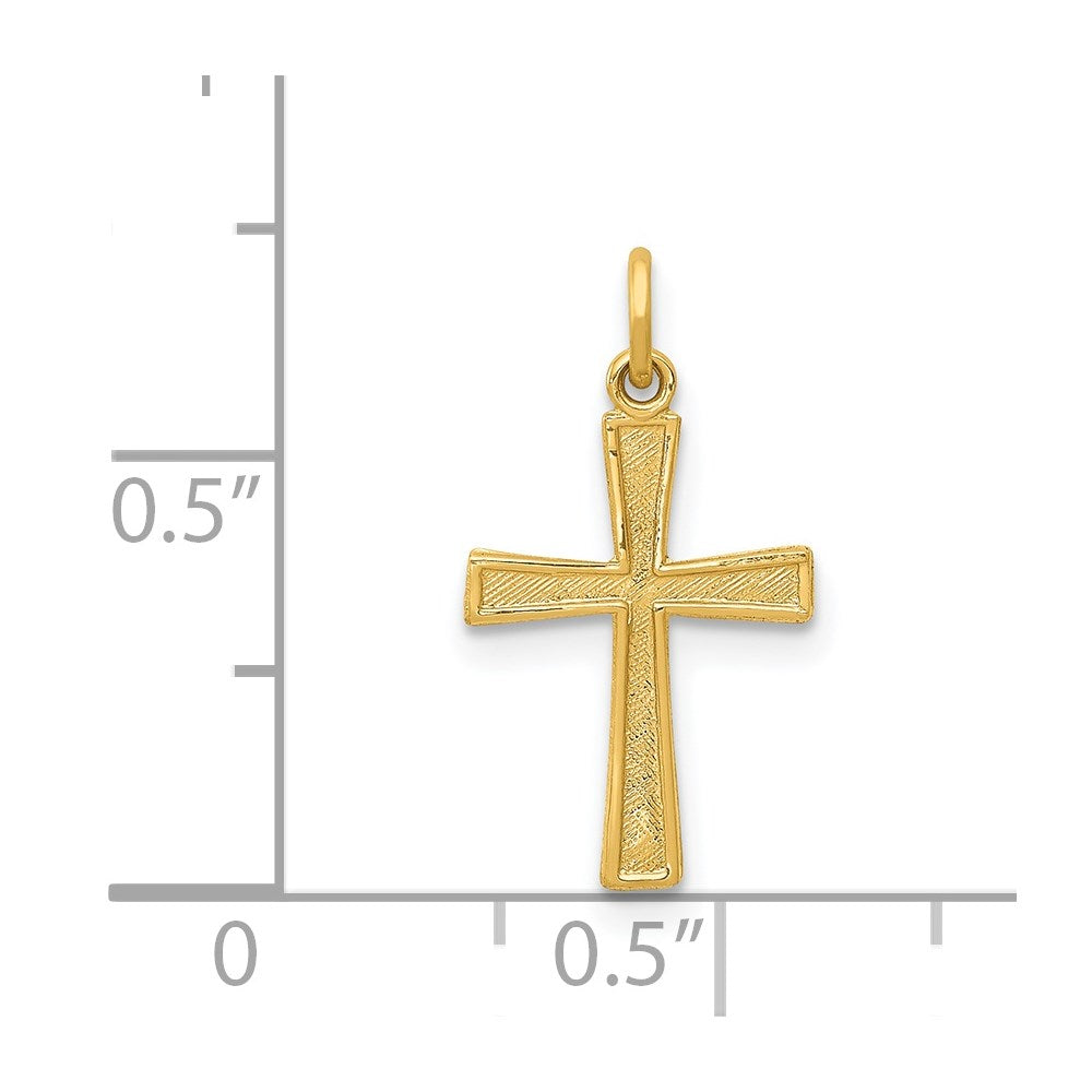 FJC Finejewelers 14 kt Yellow Gold Cross Charm 18 x 10 mm