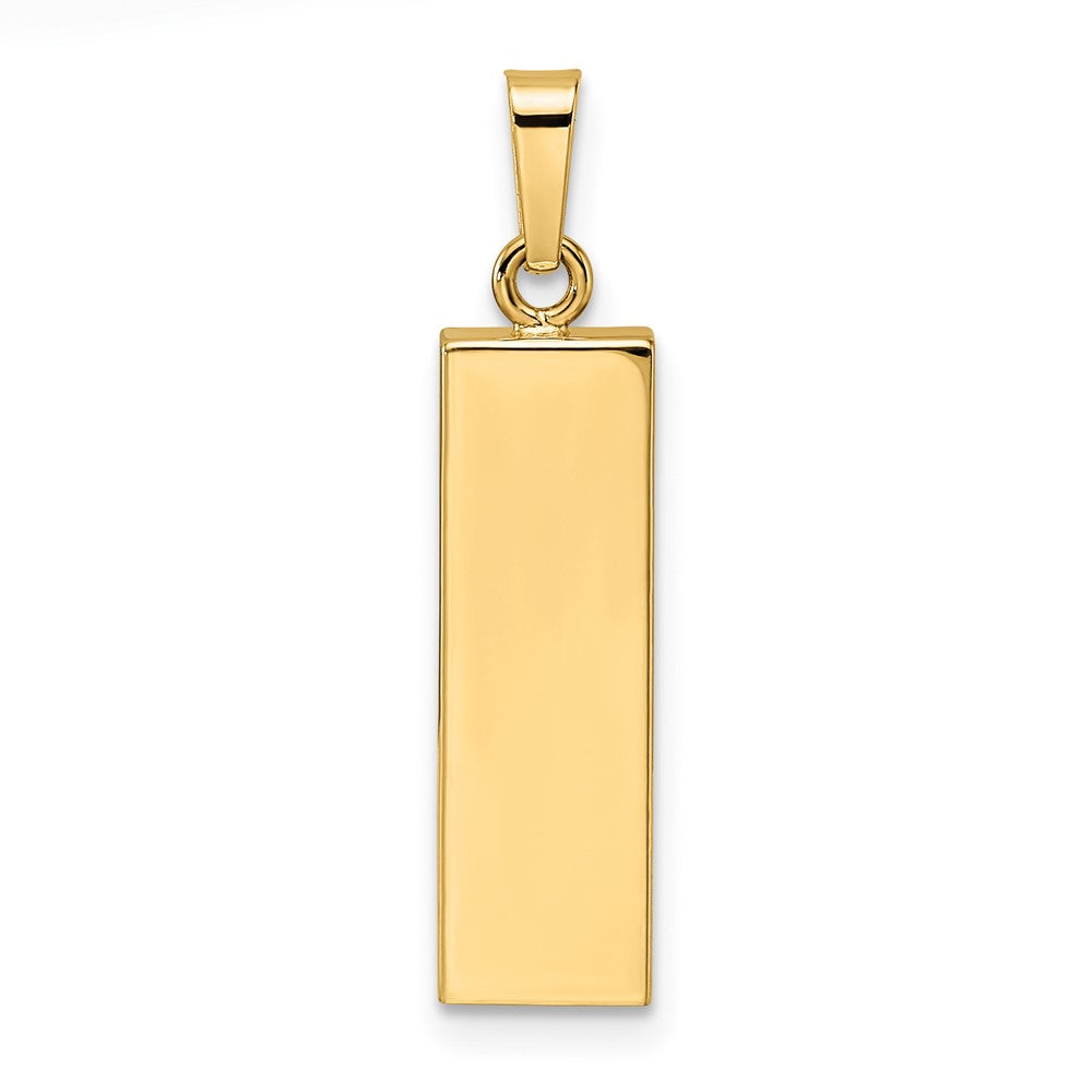 FJC Finejewelers 14 kt Two Tone Gold Polished Hollow Mezuzah with Star of David and Torah Charm 27 x 6 mm